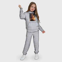 Костюм хлопковый детский Клинок, рассекающий демонов Дзэнъицу Агацума молни, цвет: меланж — фото 2