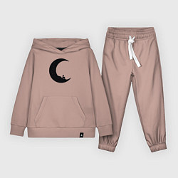 Костюм хлопковый детский Moon boy, цвет: пыльно-розовый
