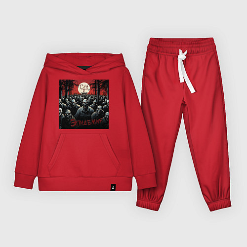 Детский костюм Эпидемия - скелеты в шкафу / Красный – фото 1