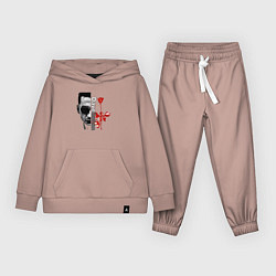 Костюм хлопковый детский Depeche Mode - Dave rose, цвет: пыльно-розовый