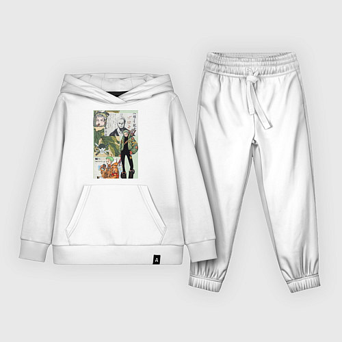 Детский костюм Ван-Пис Зоро Ророноа коллаж сильнейший мечник / Белый – фото 1