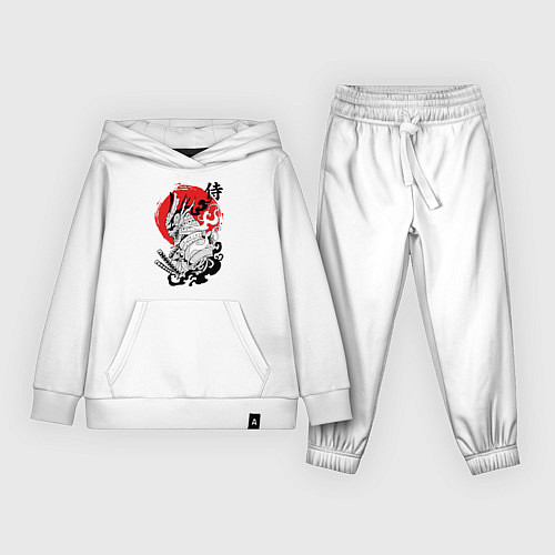 Детский костюм Самурай в маске Хання / Белый – фото 1