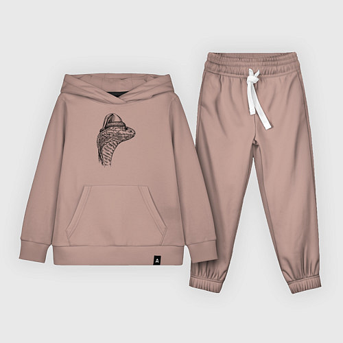 Детский костюм Новогодняя кобра / Пыльно-розовый – фото 1