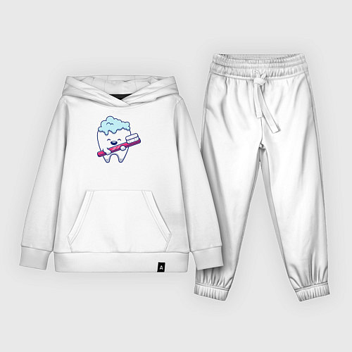 Детский костюм Весёлый зубик / Белый – фото 1