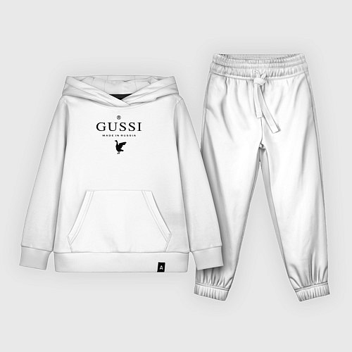 Детский костюм Гусси черный - сделано в России / Белый – фото 1