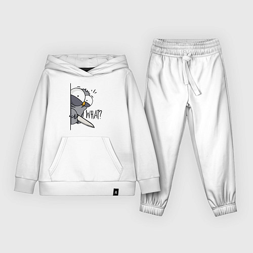 Детский костюм Серый филин с ножом / Белый – фото 1