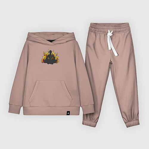 Детский костюм Fire yoga / Пыльно-розовый – фото 1