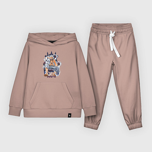 Детский костюм One piece дым smoke / Пыльно-розовый – фото 1