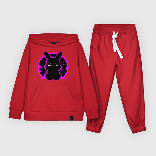 Детский костюм Зайка на черном фоне / Красный – фото 1