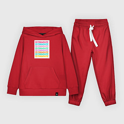 Костюм хлопковый детский BTS Dynamite, цвет: красный