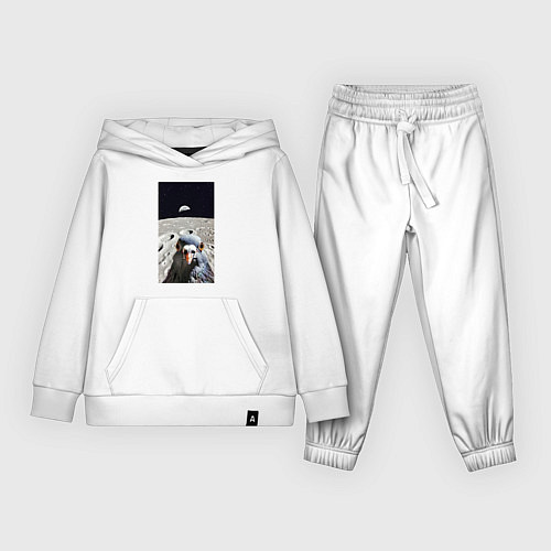 Детский костюм Голубь на луне делает селфи / Белый – фото 1