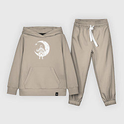 Костюм хлопковый детский Завтрак на луне, цвет: миндальный