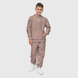 Костюм хлопковый детский Sporty lifestyle бежевый для тенниса, цвет: пыльно-розовый — фото 2
