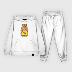Костюм хлопковый детский Хомяк повар, цвет: белый