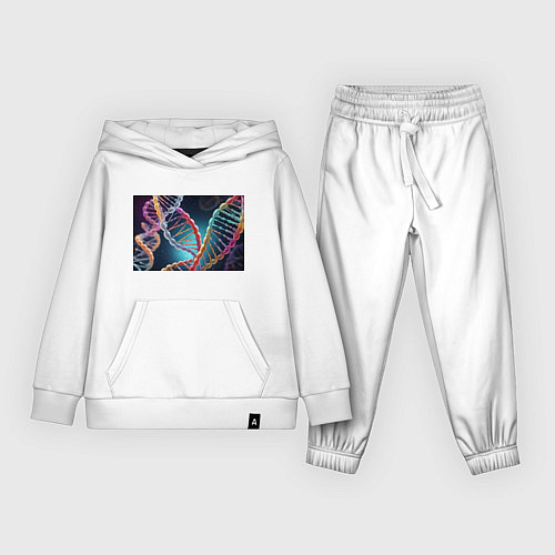 Детский костюм Разноцветный ДНК / Белый – фото 1