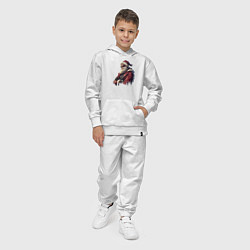 Костюм хлопковый детский Крутой брутальный Дед Мороз, цвет: белый — фото 2