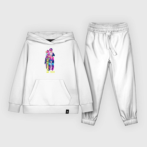 Детский костюм Big bang в неоновом стиле / Белый – фото 1