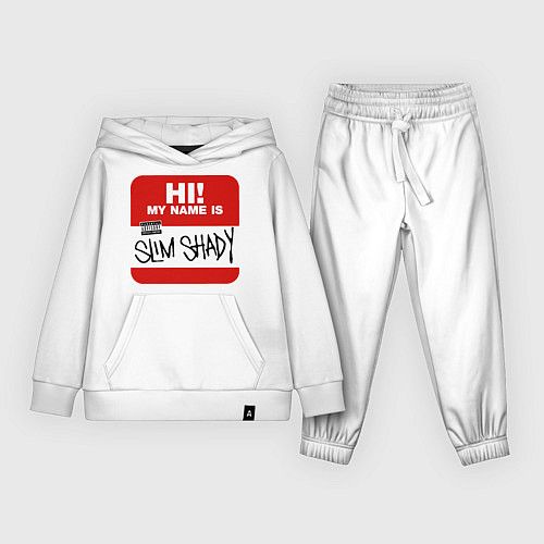 Детский костюм Eminem - slim shady sticker / Белый – фото 1