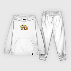Костюм хлопковый детский Exo милые персонажи, цвет: белый