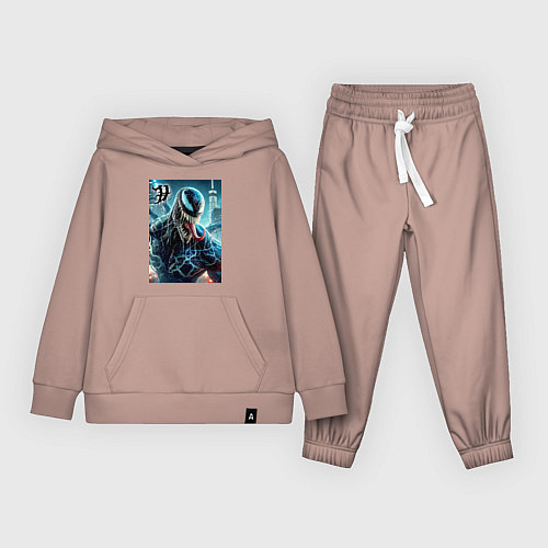 Детский костюм Venom in New York city - ai art fantasy / Пыльно-розовый – фото 1