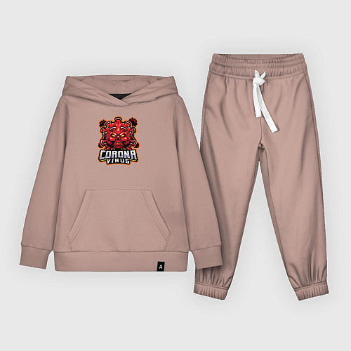 Детский костюм Страшный коронавирус / Пыльно-розовый – фото 1