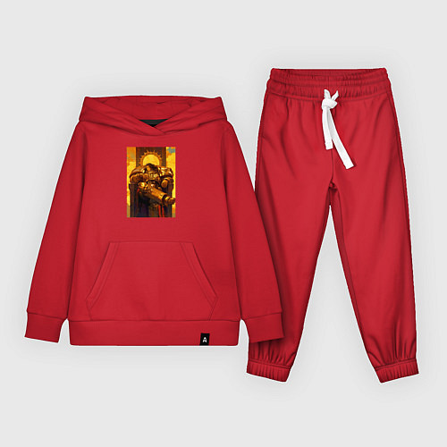 Детский костюм Император человечества восседает на золотом троне / Красный – фото 1