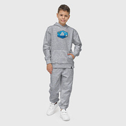 Костюм хлопковый детский Северный мишка, цвет: меланж — фото 2