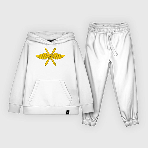 Детский костюм Воздушно-космические силы: эмблема / Белый – фото 1