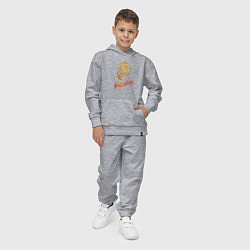 Костюм хлопковый детский Fashion - портрет девушки, цвет: меланж — фото 2