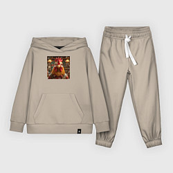 Костюм хлопковый детский Петух, цвет: миндальный