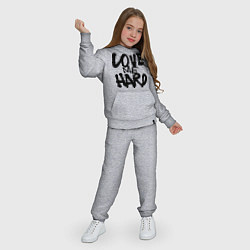 Костюм хлопковый детский Люби меня крепко, цвет: меланж — фото 2