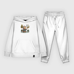 Костюм хлопковый детский Будь бобр, цвет: белый