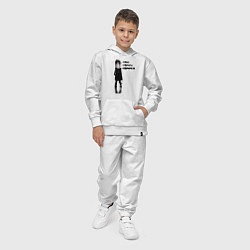 Костюм хлопковый детский Ночью кошмарю я wednesday, цвет: белый — фото 2