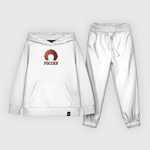 Детский костюм Кокошник: россия / Белый – фото 1