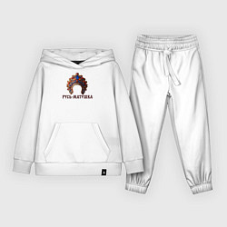 Костюм хлопковый детский Кокошник русь-матушка, цвет: белый