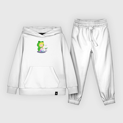 Детский костюм Девочка - лягушка / Белый – фото 1