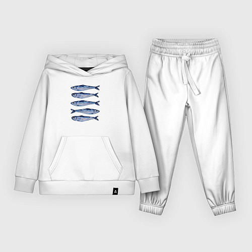 Детский костюм Рыбки акварелью / Белый – фото 1