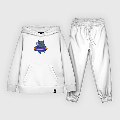 Детский костюм Носорог в бассейне / Белый – фото 1