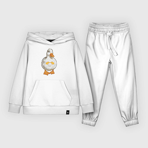 Детский костюм Милая смущенная уточка гусь мем / Белый – фото 1