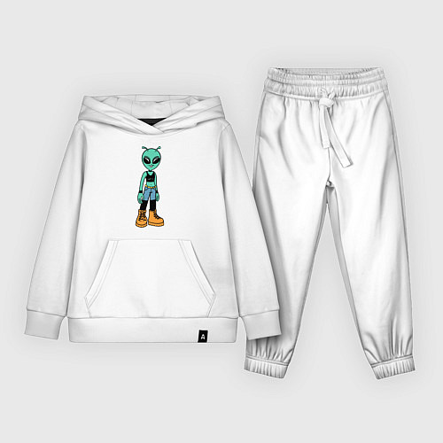 Детский костюм Девочка инопланетянин / Белый – фото 1