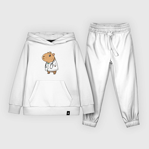 Детский костюм Капибара-доктор / Белый – фото 1