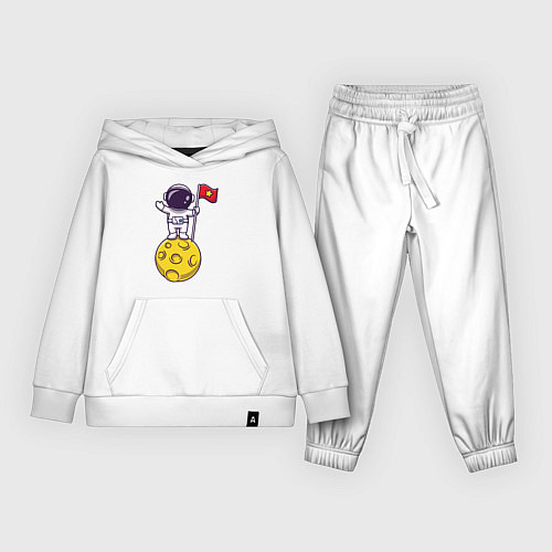 Детский костюм Космонавтик на луне / Белый – фото 1