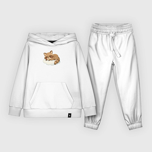 Детский костюм Милый енот на облачке / Белый – фото 1