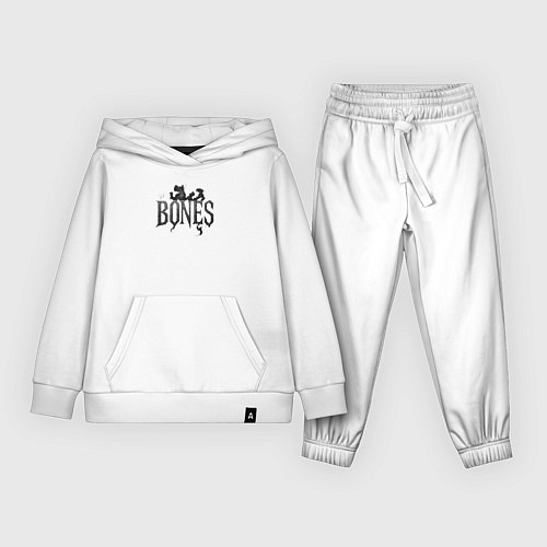 Детский костюм Bones лого из дыма / Белый – фото 1