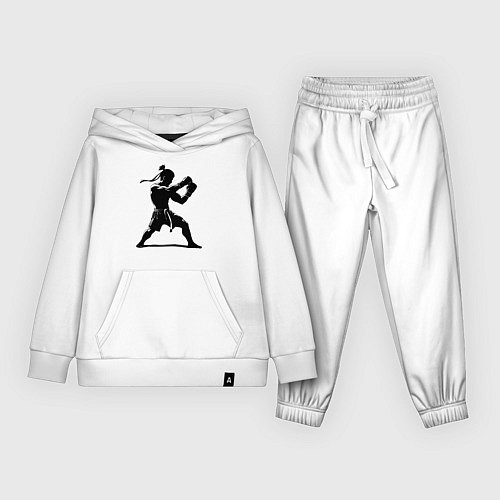 Детский костюм Тайский боксер / Белый – фото 1