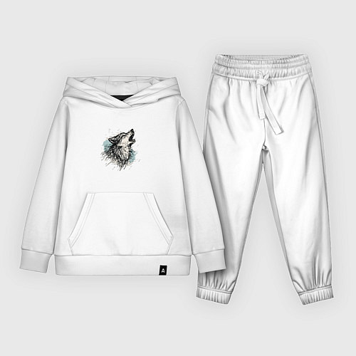 Детский костюм Скетч Волк / Белый – фото 1