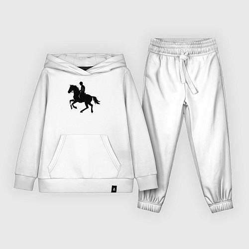 Детский костюм Спортивный всадник на коне / Белый – фото 1