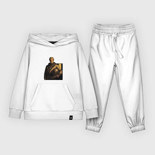 Детский костюм Молодой мужчина водолаз ретрофутуризм поп-арт 1970 / Белый – фото 1