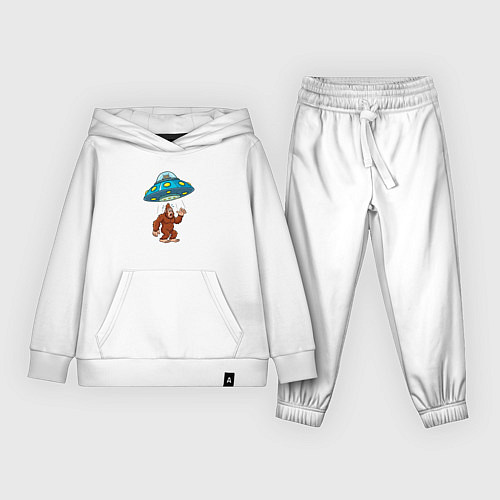 Детский костюм Нло похищает бигфута / Белый – фото 1