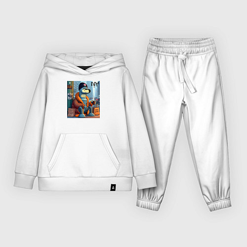 Детский костюм Бендер бомжара из Нью-Йорка - прикол / Белый – фото 1